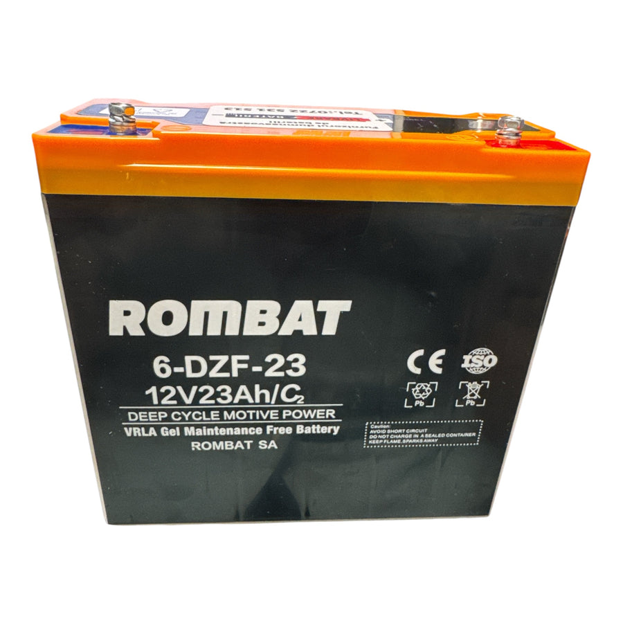 Acumulator Gel Rombat 12V 23Ah 6-DZF-23 pentru Bicicletă și Scuter Electric 6 DZF 23