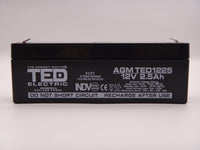 Acumulator 12V 2.5Ah VRLA, AGM 178mm x 35mm x 60mm TED