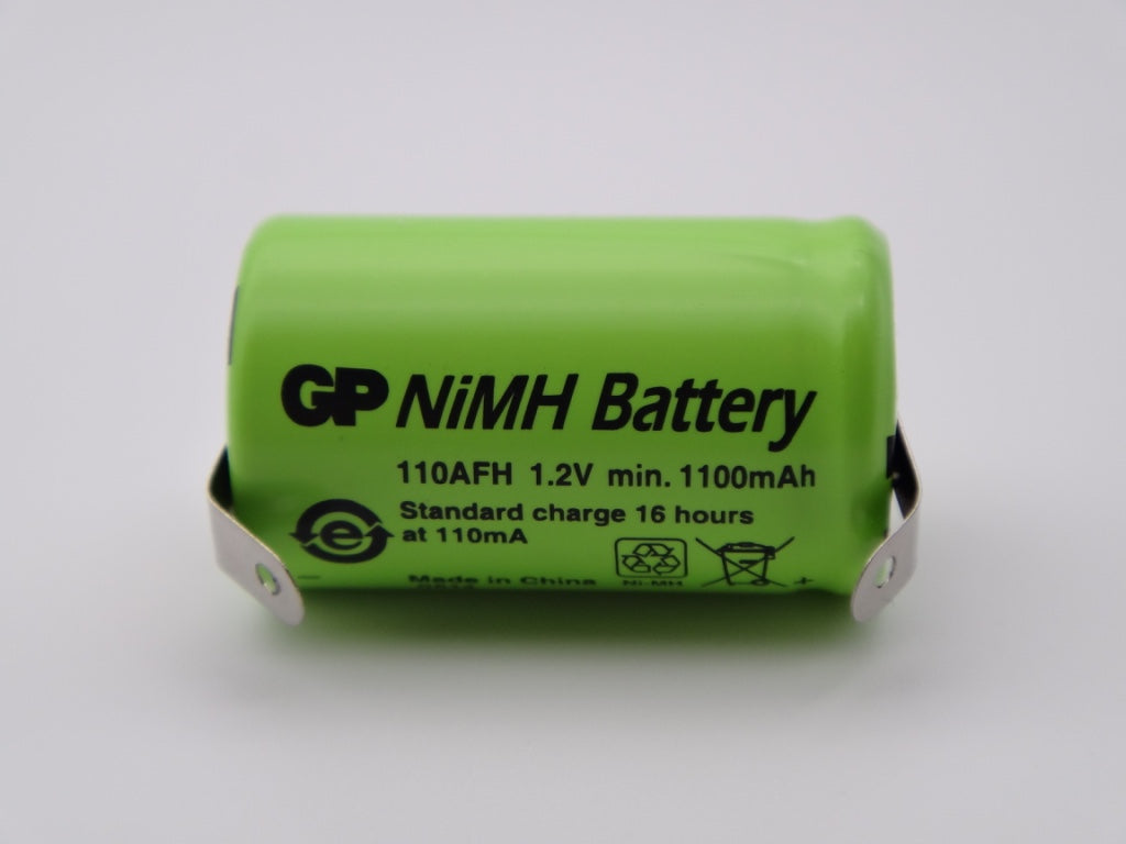 Acumulator GP 110AFH, 2/3A, 2/3R23, 1.2V 1100mAh Ni-Mh cu lamele pentru lipire