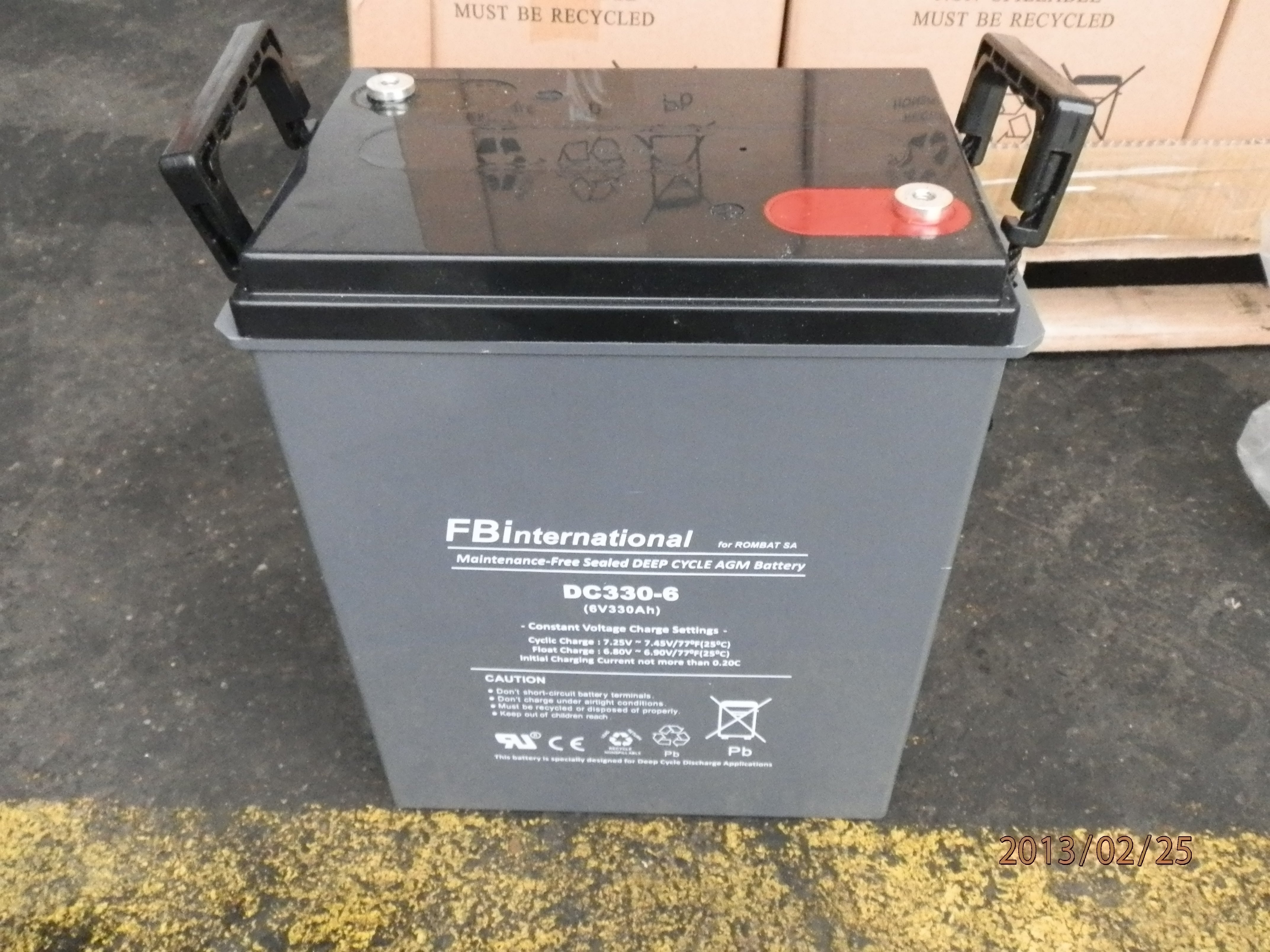Acumulator 6V - 330Ah VRLA, GEL, AGM FBinternational for ROMBAT