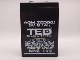 Acumulator 6V 6.1Ah 70x47x100mm AGM VRLA TED