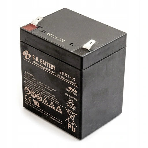 Acumulator B.B. Battery 12V 7Ah SHR 7-12 VRLA dimensiuni L 90 x 70 x h 102mm F2 6.3mm High Rate