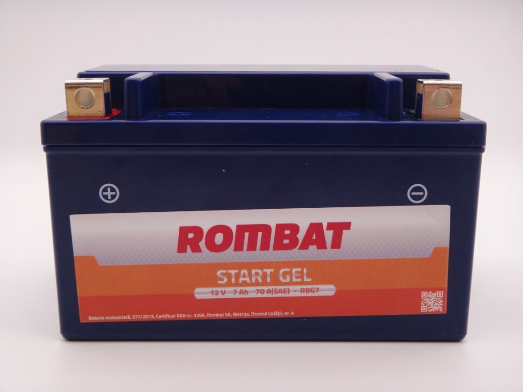 Baterie moto, scuter, atv 12V 7Ah curent pornire 70A AGM, Gel, RBG7 Rombat