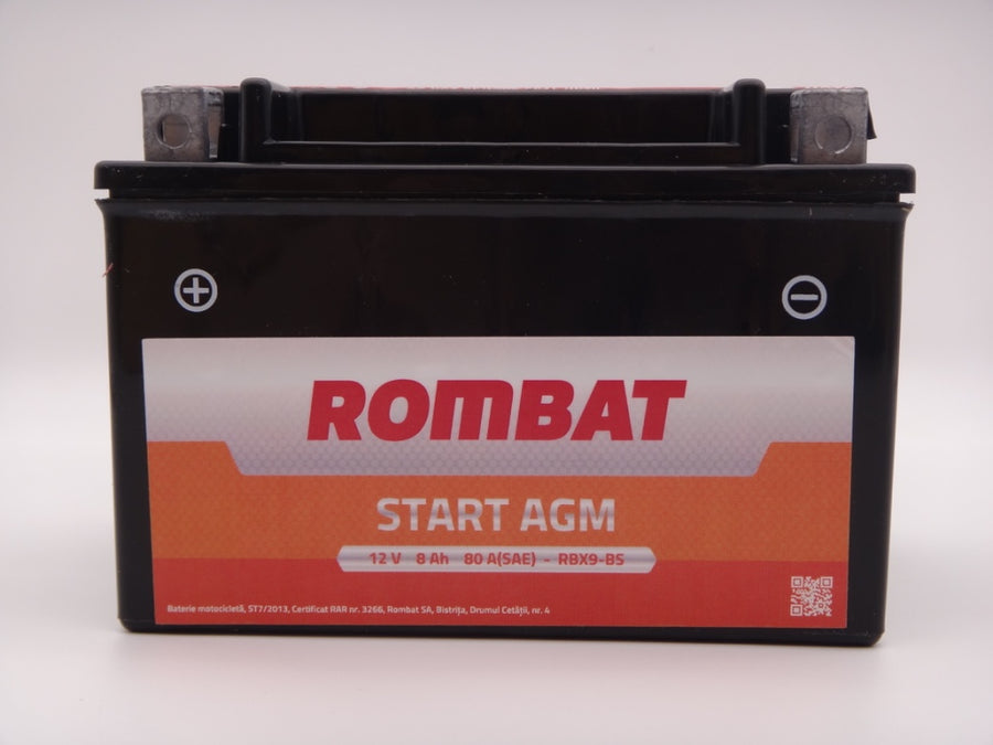 Baterie moto, scuter, atv Rombat 12V 8Ah curent pornire 130A, AGM Gel RT9B-BS-C