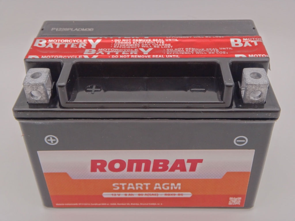 Baterie moto, scuter, atv Rombat 12V 8Ah curent pornire 80A, AGM Gel RBX9-BS