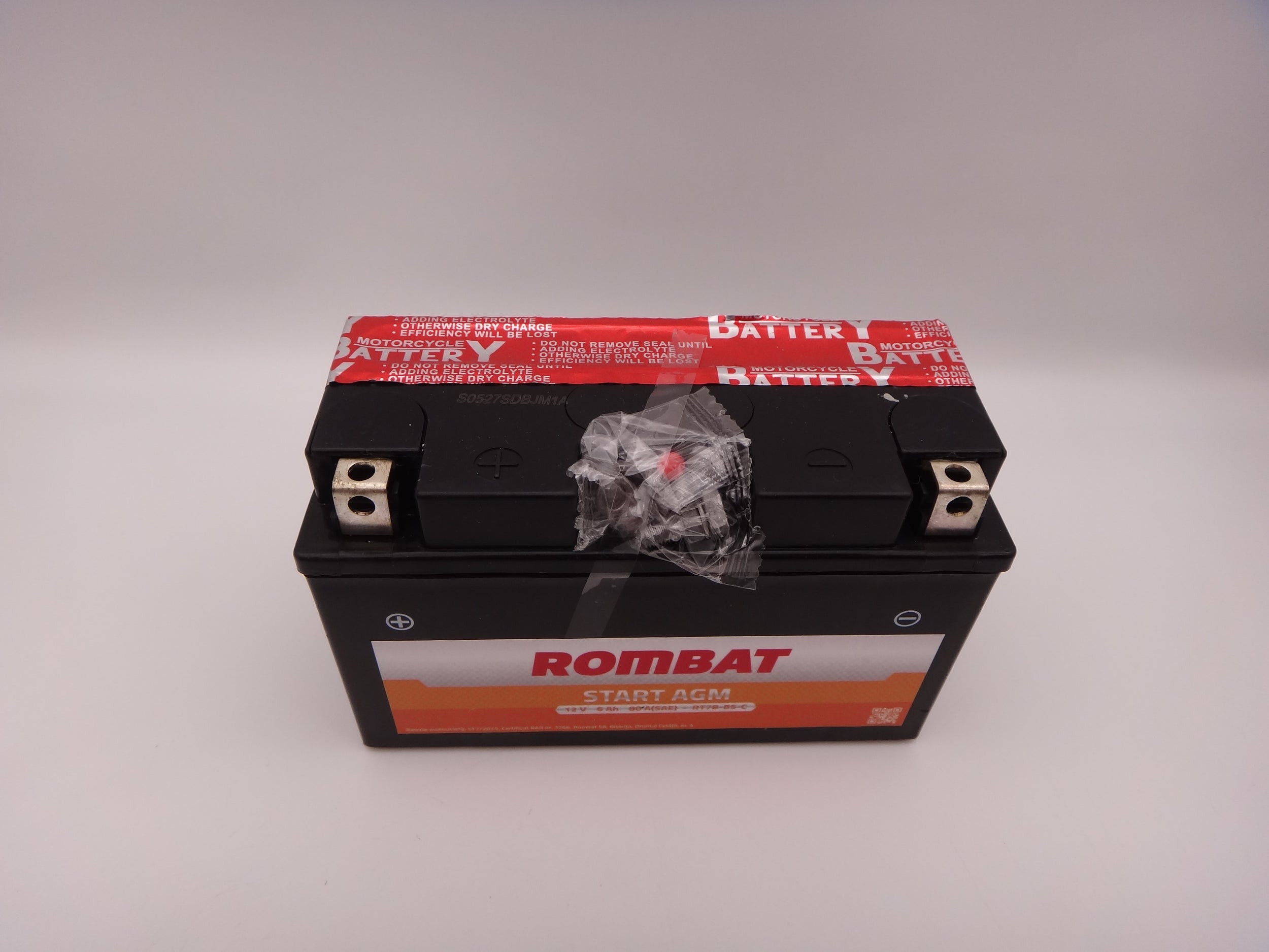 Baterie moto, scuter, atv 12V 6Ah curent pornire 80A SAE AGM, RT7B-BS-C Rombat