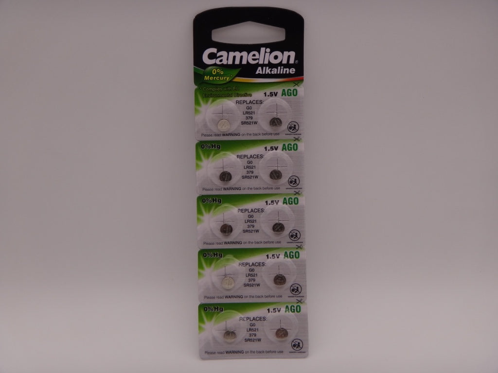 Camelion AG0 baterie ceas 1.5V, alcalina LR521, 379, SR521W blister 10