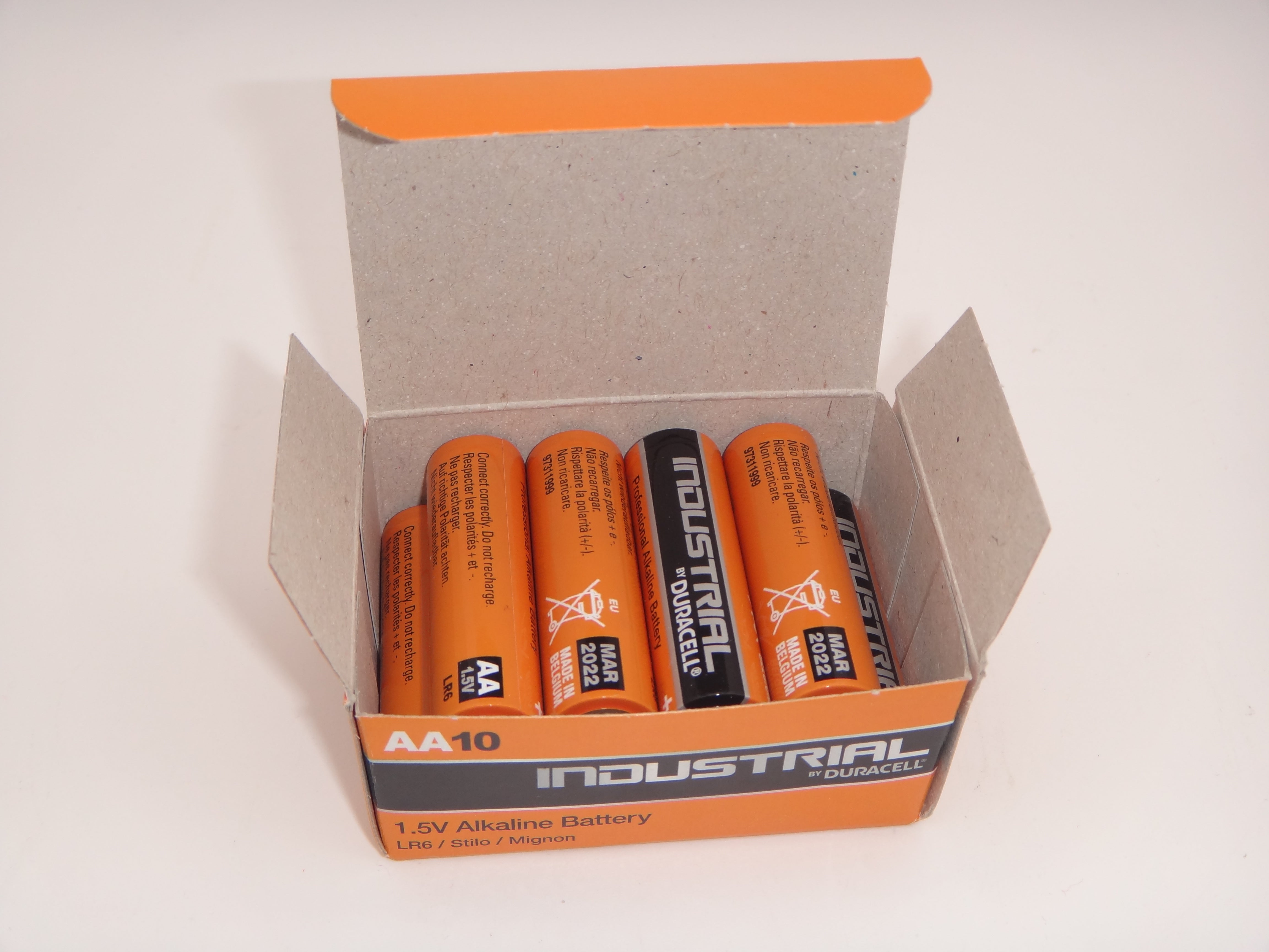 Duracell industrial LR6 AA baterii alcaline 1.5V cutie 10 bucati
