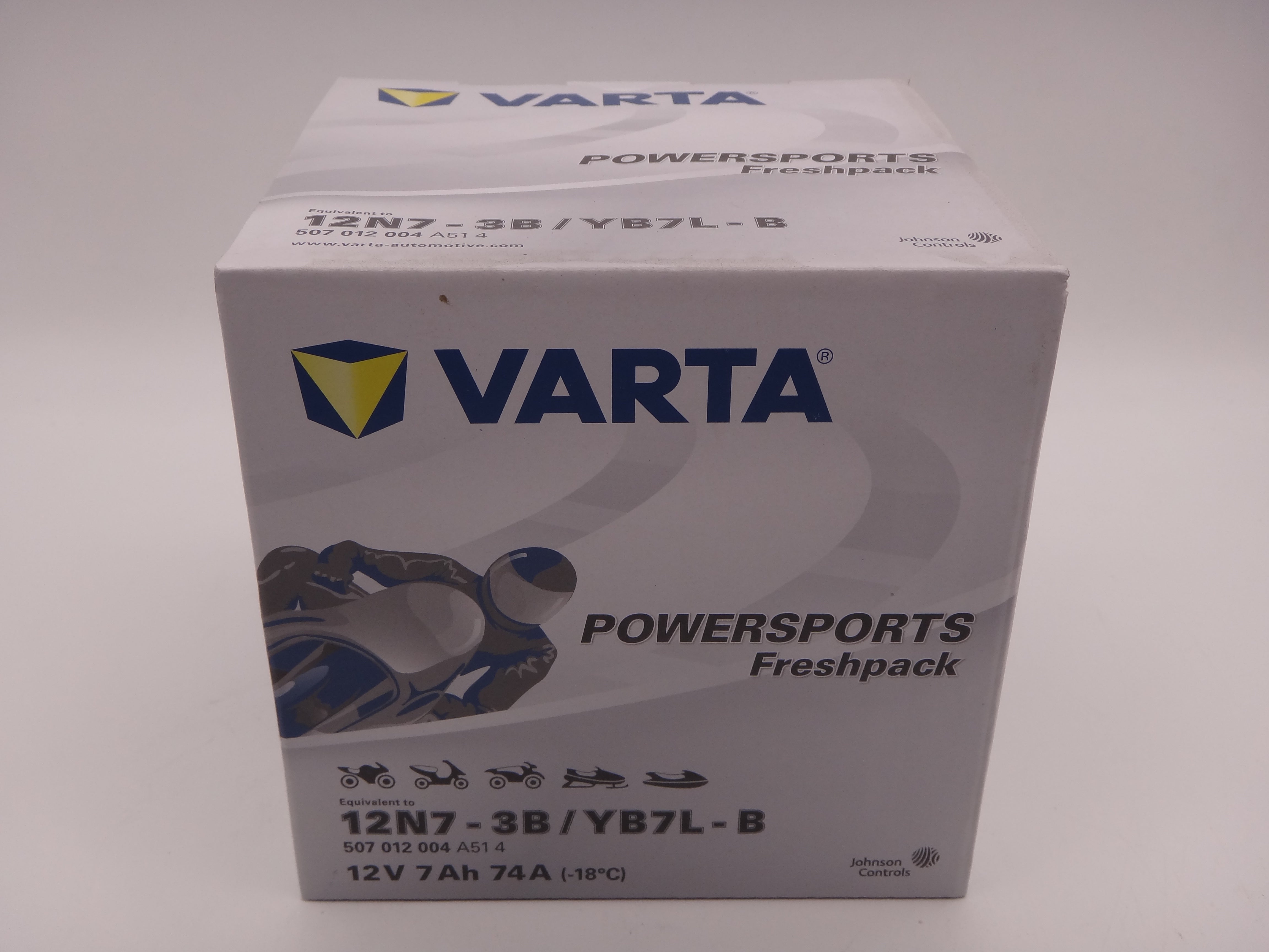 Varta 12N7-3B, YB7L-B baterie moto 12V 7Ah 74A cod 507012004 Powersports Freshpack