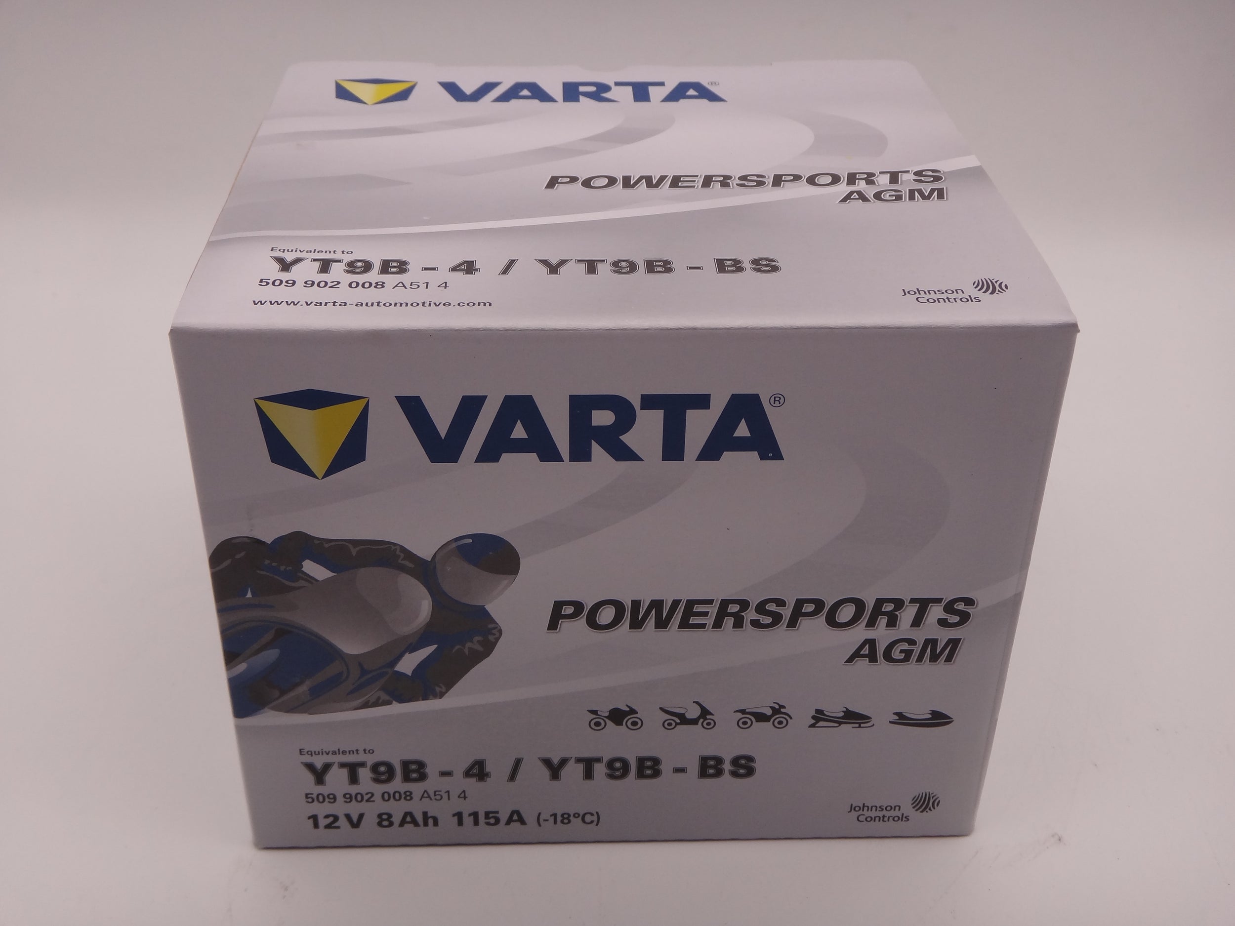 Varta YT9B-BS baterie moto, YT9B-4 scuter, atv 12V 8Ah AGM 115A cod 509902008
