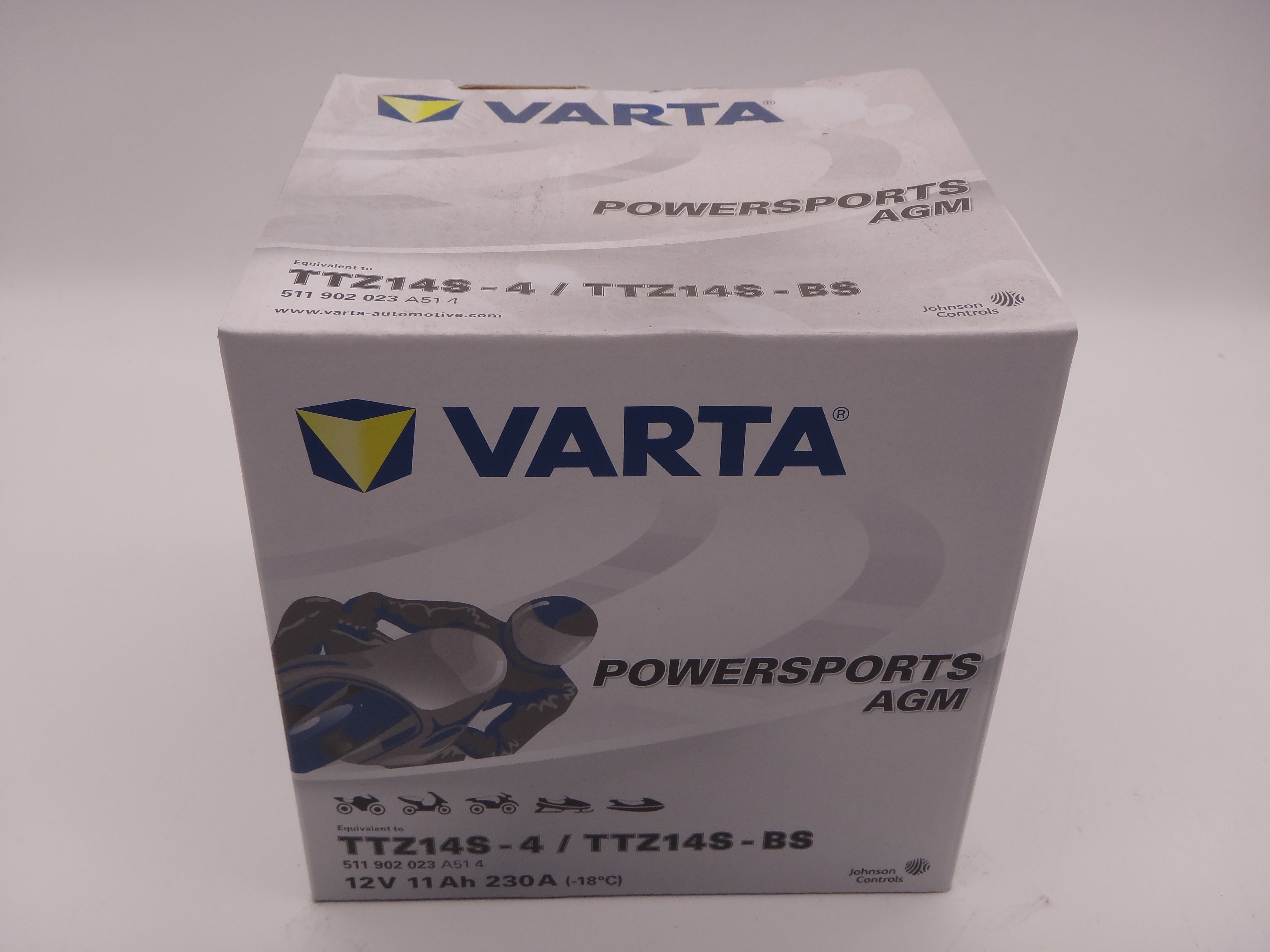 Varta TTZ14S-BS baterie moto, TTZ14S-4 scuter, atv 12V 11Ah AGM 230A cod 511902023