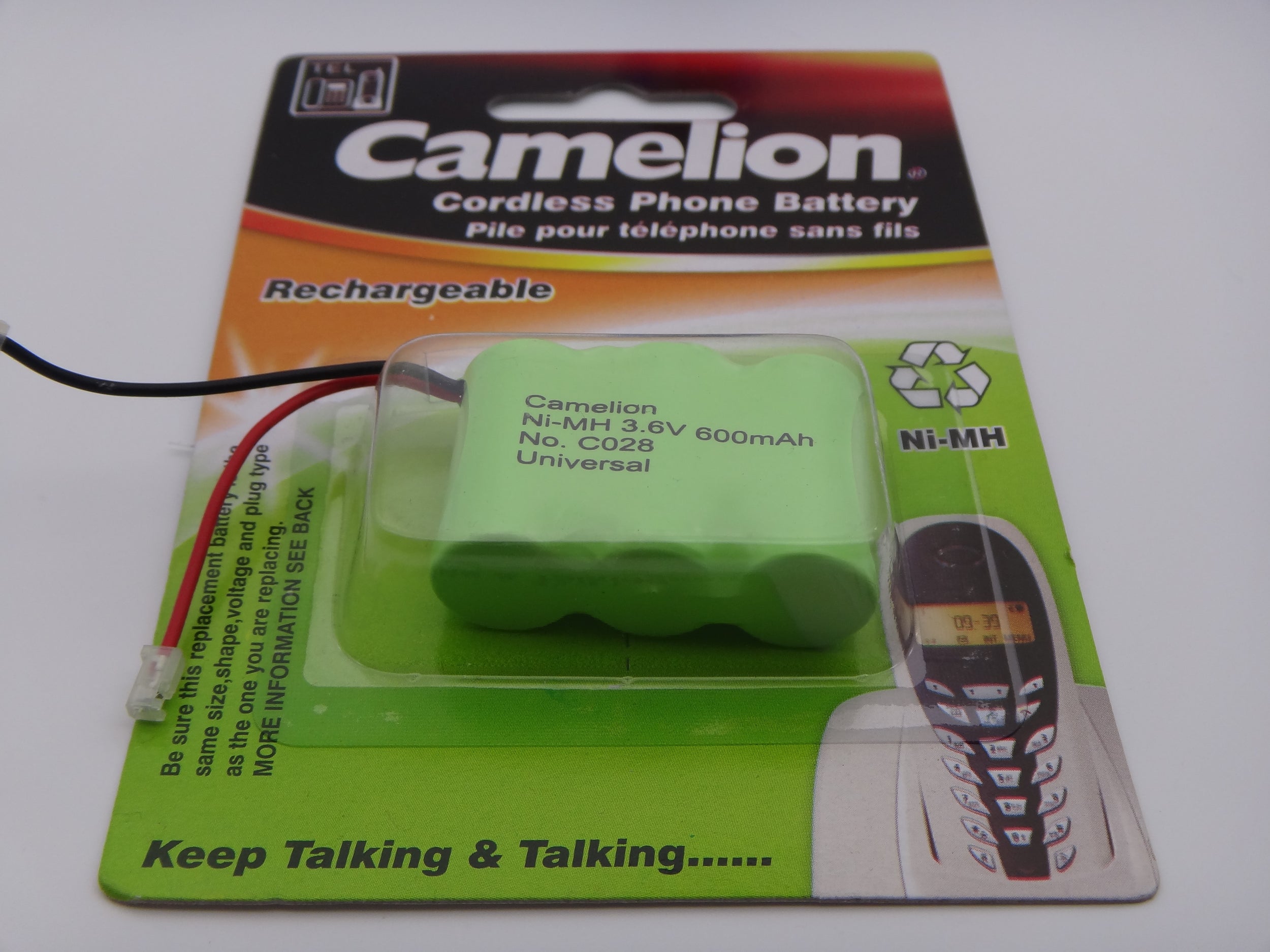 Camelion acumulator cordless 3,6V, Ni-Mh, C028, 600mAh T314