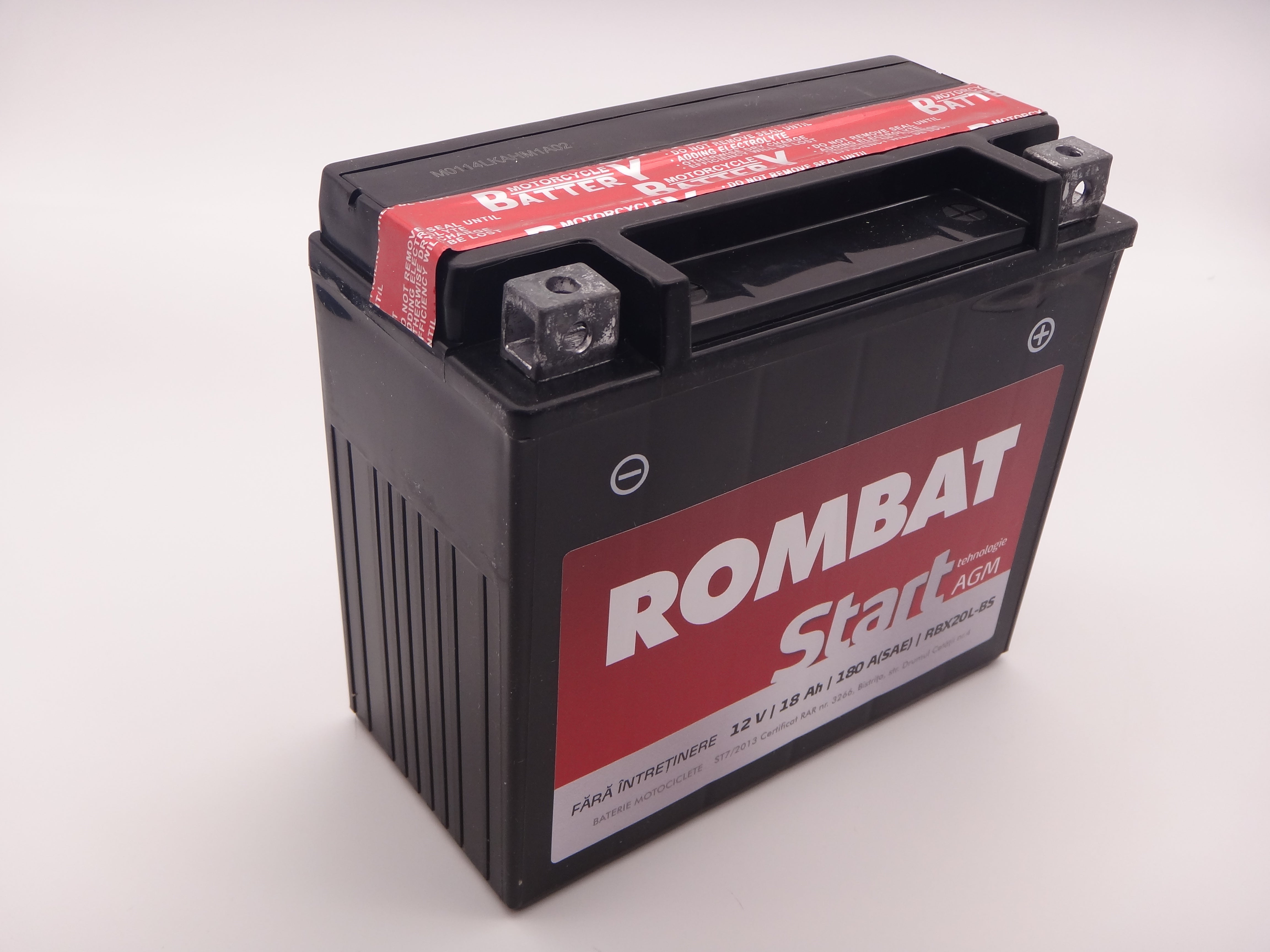 Baterie moto, scuter, atv Rombat 12V 18Ah 250A, AGM RBX20L-BS