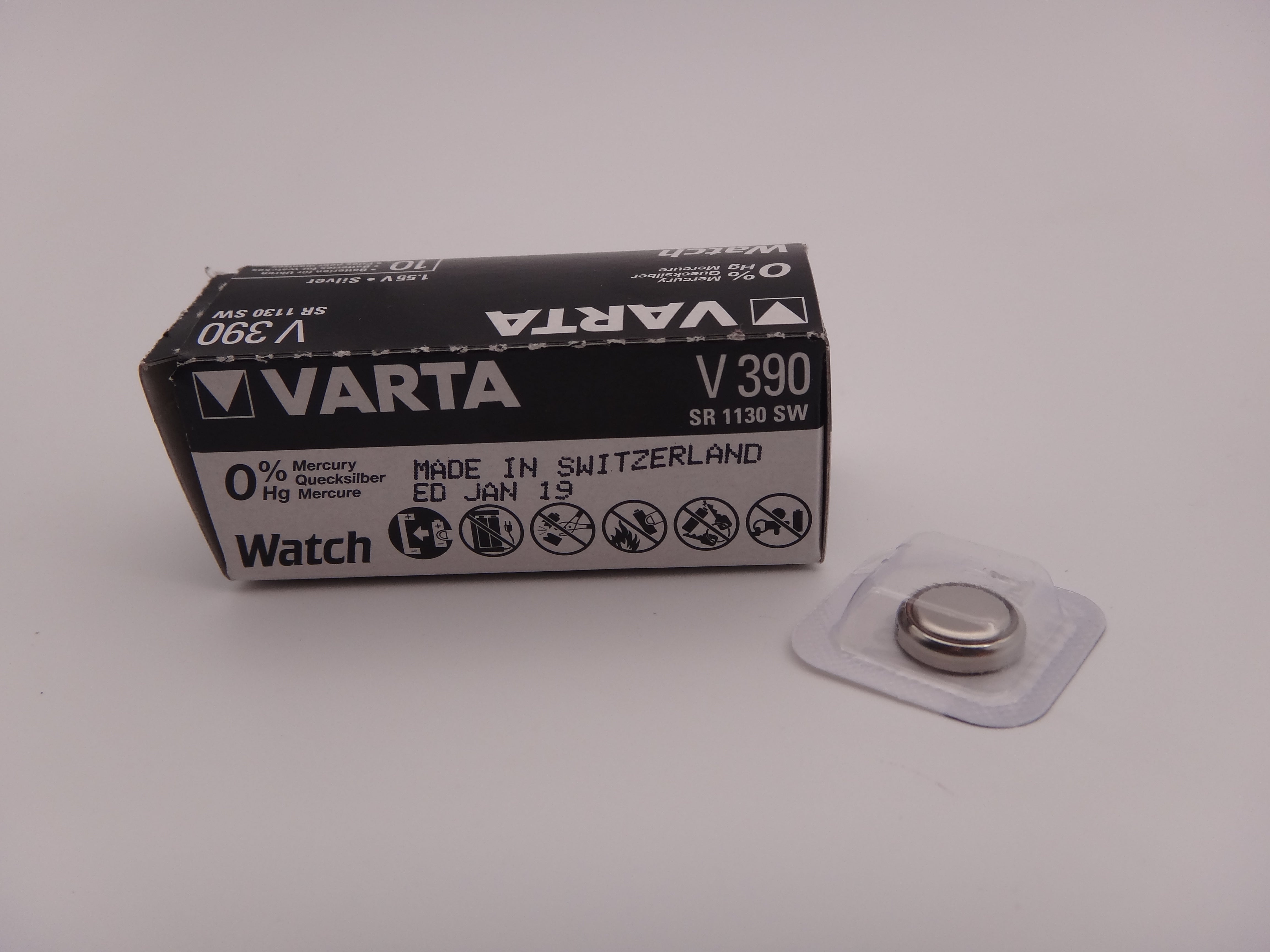 Varta V390 baterie ceas SR1130SW 1.55V Silver BLISTER 1 SG10