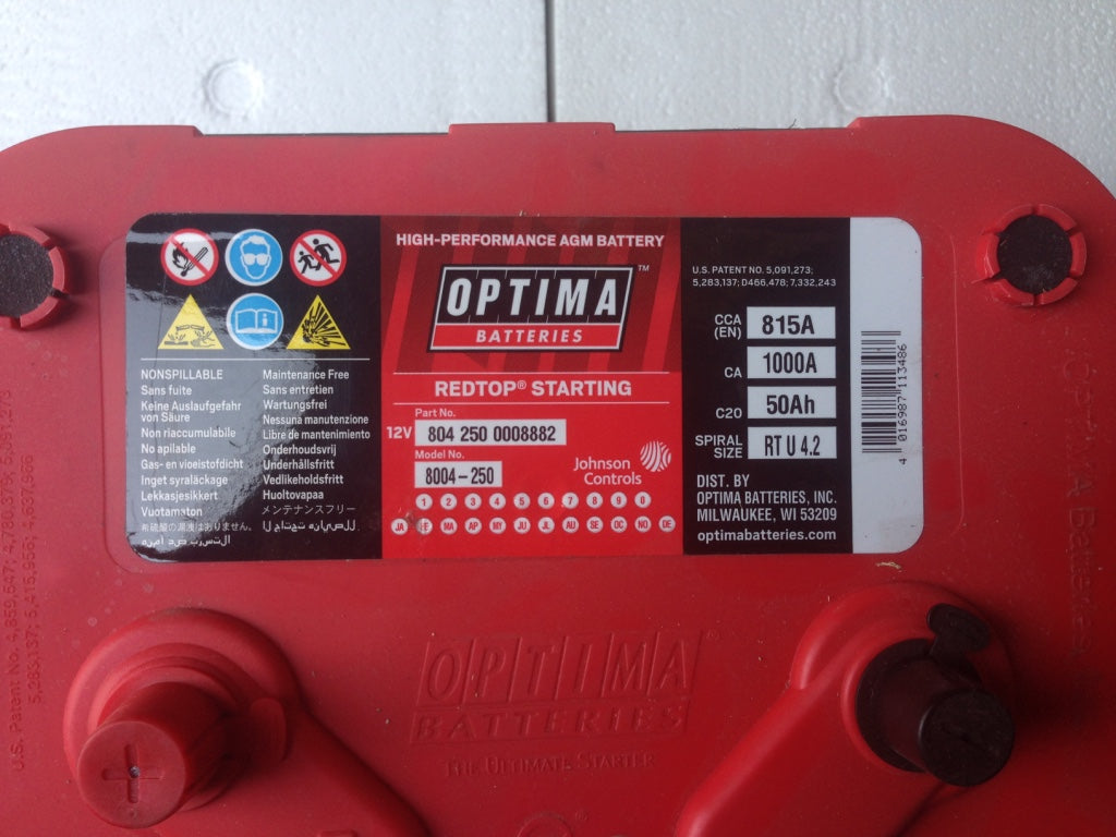 Baterie auto Optima REDTOP 12V 50Ah RT U4,2 AGM cod 804250000 888 2