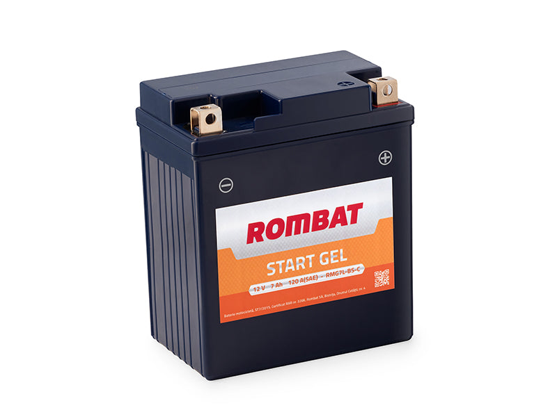 Baterie moto, scuter, atv 12V 7Ah curent pornire 120A Gel, RMG7L-BS-C Rombat