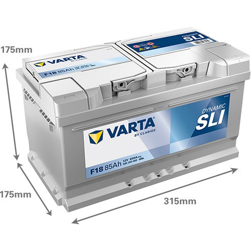 Baterie auto Varta Silver Dynamic 12V 85Ah 800A F18 cod 585200 080