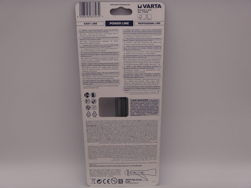 Lanterna Varta 17635 Premium LED 1watt baterii incluse 2xAA