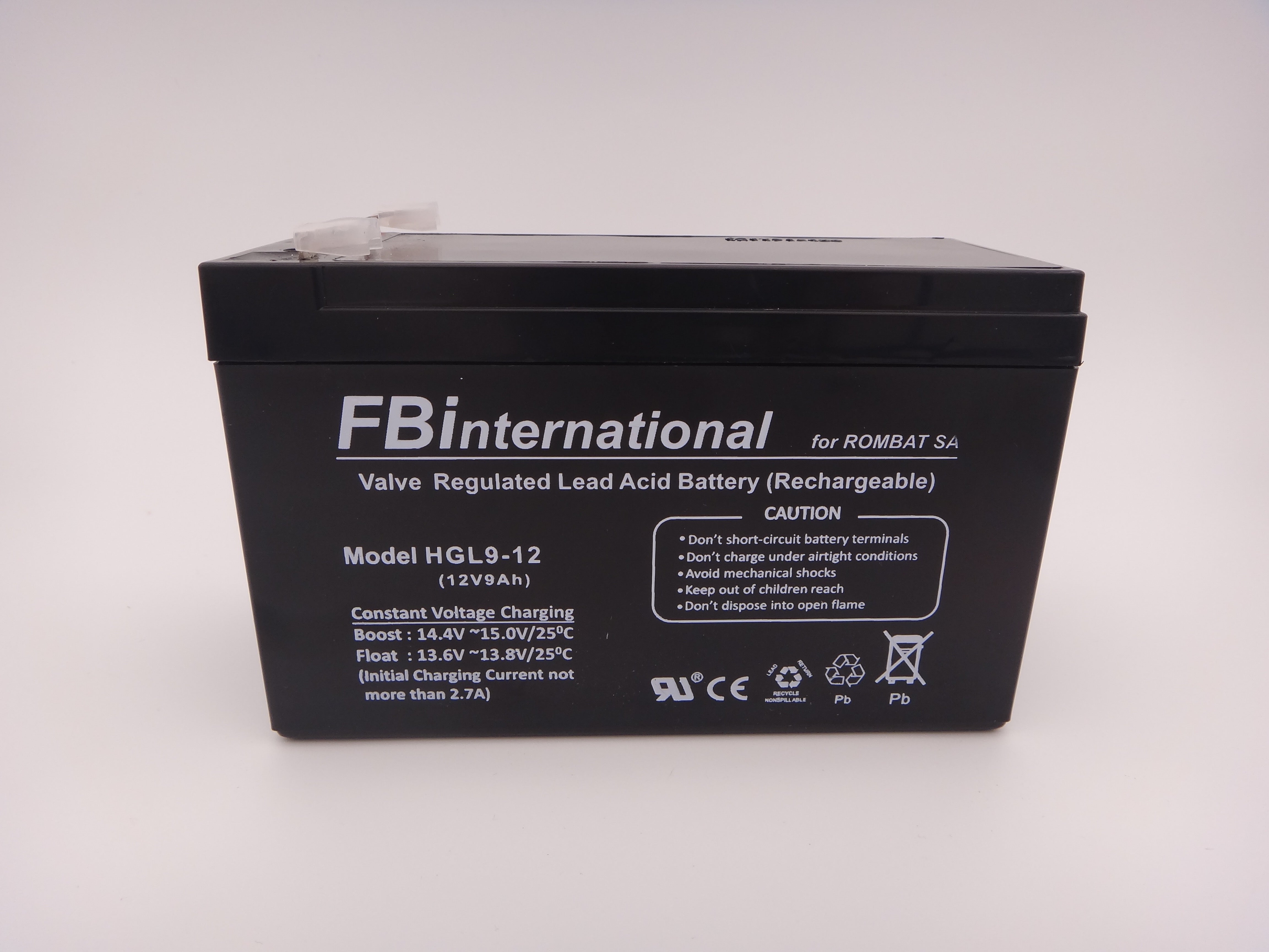 Acumulator 12V 9Ah pentru UPS, alarma, AGM, VRLA FBinternational for ROMBAT