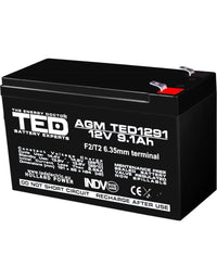 Acumulator UPS TED 12V 9.1Ah F2 AGM VRLA