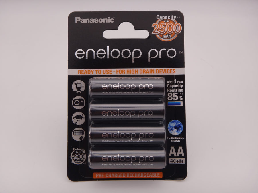 Acumulatori Panasonic Eneloop Pro HR6 AA 2500mAh 1,2V blister 4 BK-3HCDE