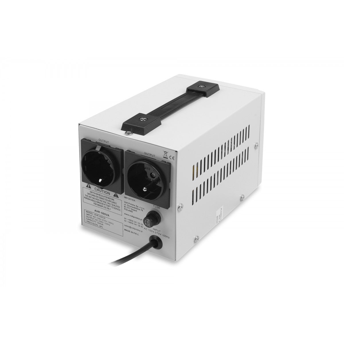 Stabilizator de tensiune automat AVR 500VA Volt Polska  pentru centrale