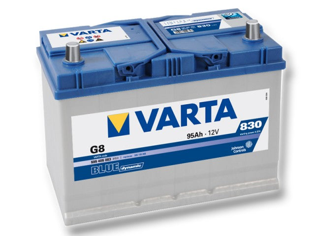 Baterie auto Varta Blue Dynamic 12V 95Ah 830A G8, borna inversa ASIA cod 595405 083