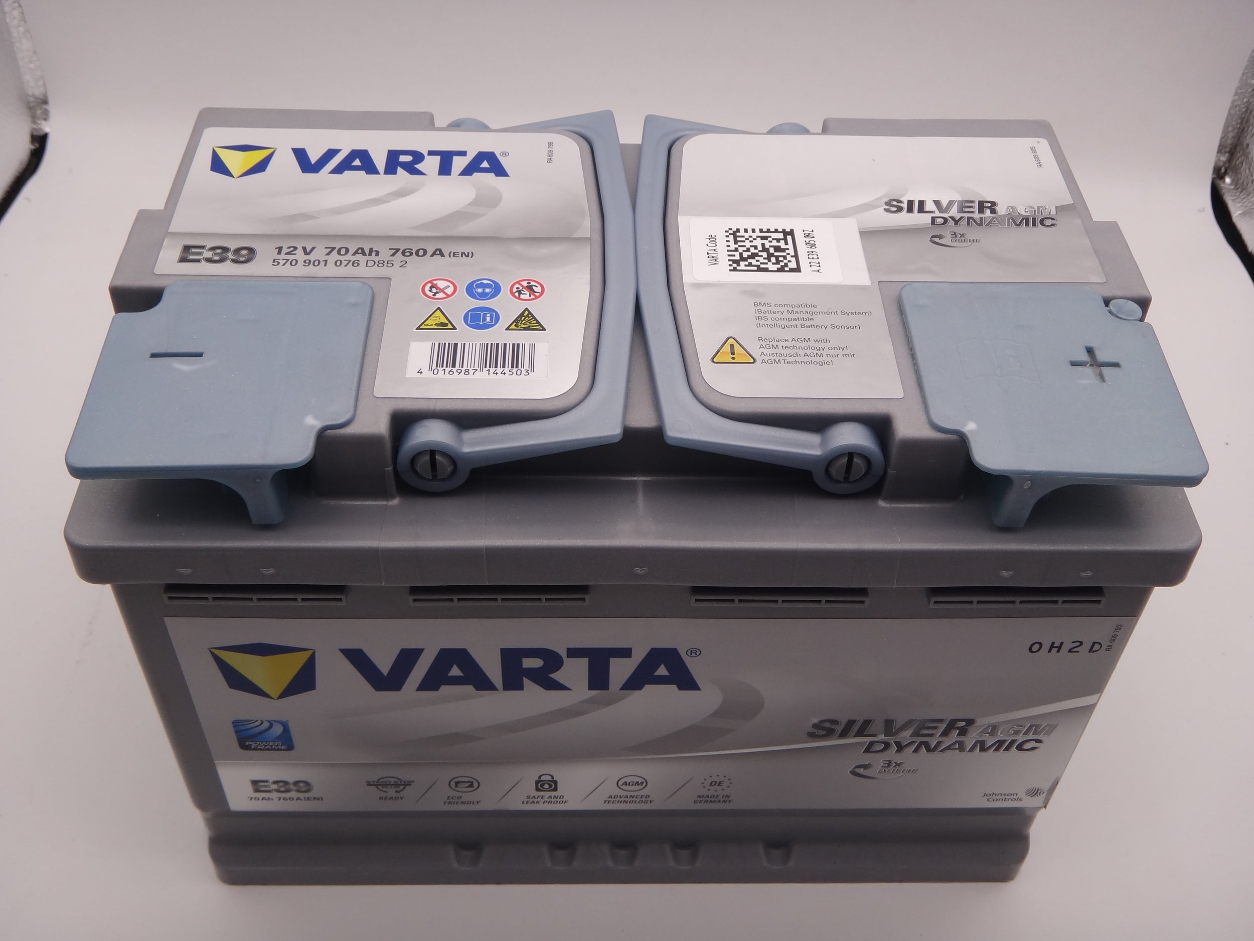 Baterie auto 12V 70Ah 760A E39 Varta Silver AGM Dynamic cod 570901076 Start Stop