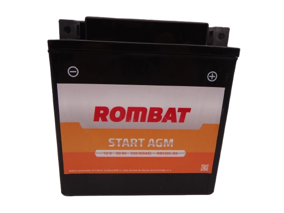 Baterie moto, scuter, atv Rombat 12V 30Ah 350A, AGM RBX30L-BS