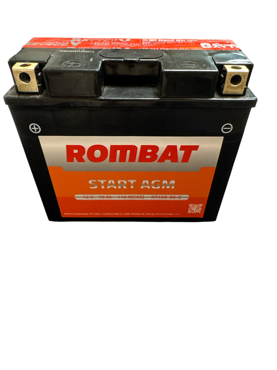 Baterie moto AGM Rombat 12V 10Ah 110A RT12B-BS-C scuter, atv