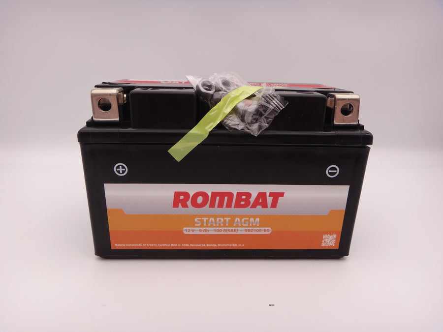 Baterie moto, scuter, atv 12V 9Ah curent pornire 150A SAE AGM, RBZ10S-BS Rombat