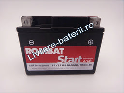 Baterie moto, scuter, atv, Rombat 12V 3Ah 30A, AGM Gel RBX4L-BS
