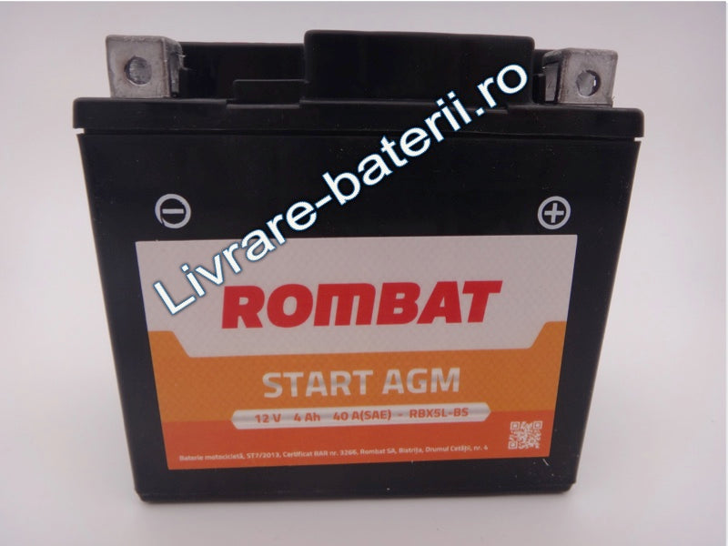 Baterie moto, scuter, atv Rombat 12V 4Ah 70A, AGM Gel RBX5L-BS