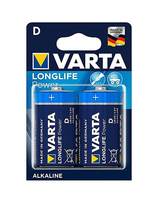 Varta LonglifePower LR20 D baterii alcaline 1.5V blister 2