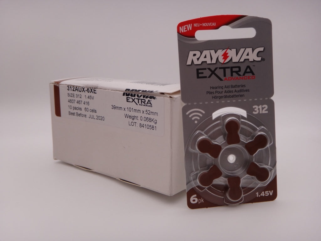 Baterii Rayovac 312, 1.45V, PR41 auditive BLISTER 6 bucati pentru aparate auditive
