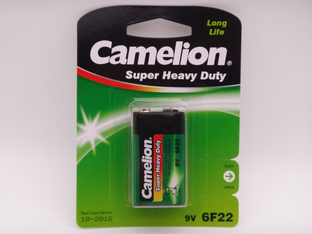 Camelion 9V 6F22 baterie super heavy duty zinc carbon blister 1