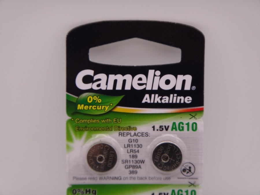 Camelion AG10, baterie ceas 1.5V alcalina, LR1130, LR54, 189, SR1130W, GP89A, 389 blister 10