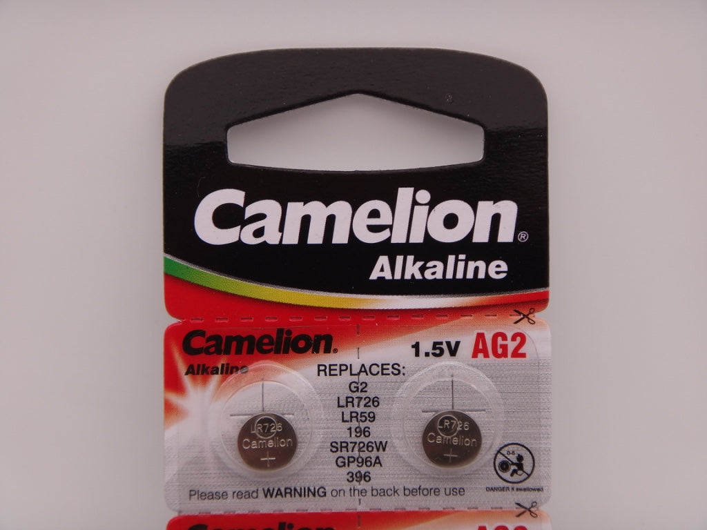Camelion AG2, baterie ceas 1.5V alcalina, LR726, LR59, 196, SR726W, GP96A, 396 blister 10