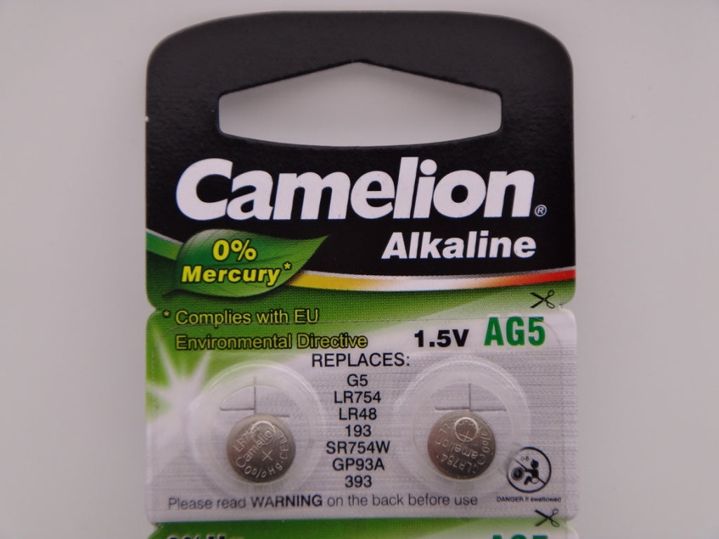 Camelion AG5, baterie ceas 1.5V alcalina, LR754, LR48, 193, SR754SW, GP93A, 393 blister 10