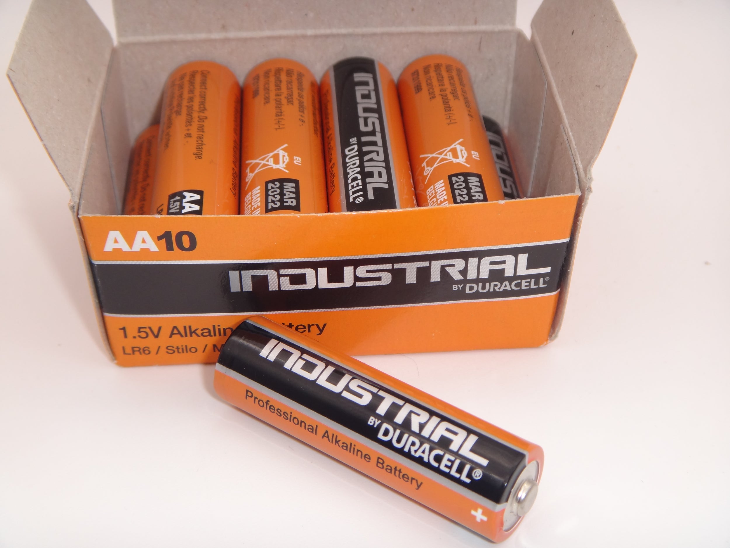 Duracell industrial LR6 AA baterii alcaline 1.5V cutie 10 bucati