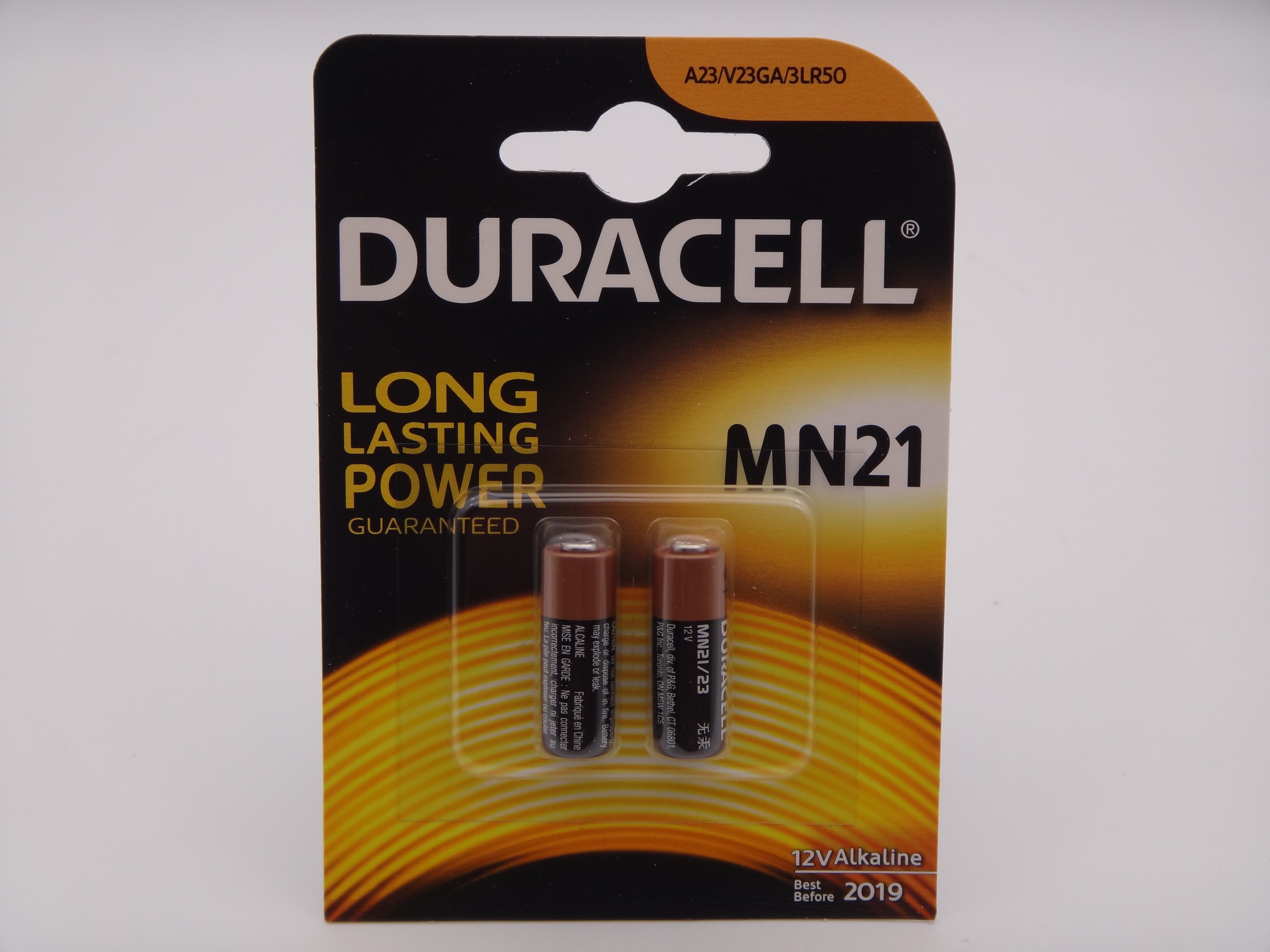 Duracell MN21 / 23, A23, V23GA 12V baterii alcaline pentru telecomanda auto Blister 2