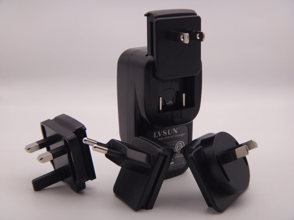 Incarcator USB x 4 la priza 110V- 220V pentru UK-USA-EU-ASIA maxim 2.4Ah LVSUN