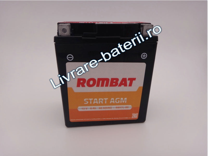 Baterie moto, scuter, atv Rombat 12V 8Ah 90A cu intretinere RB7L-B