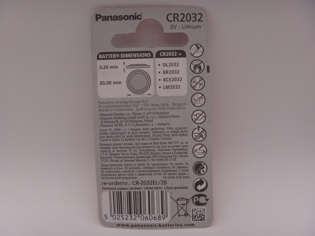 Baterie CR2032 litiu 3V blister 2 Panasonic