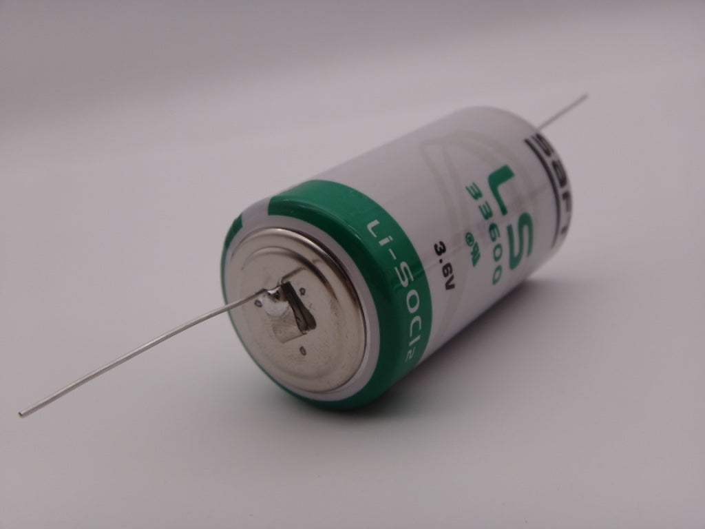 Saft LS33600CNA baterie litiu 3.6V, R20, D, 17000mAh cu conexiuni fire axial