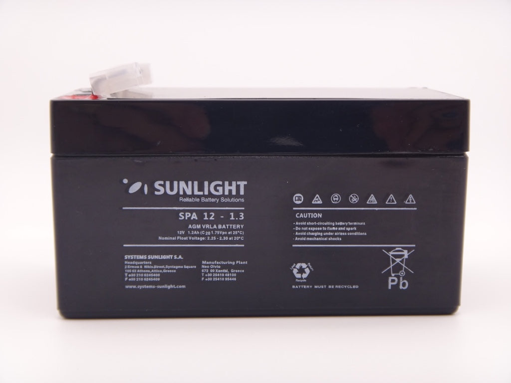 Sunlight 12V 1.3Ah acumulator AGM VRLA SPA 12-1.3