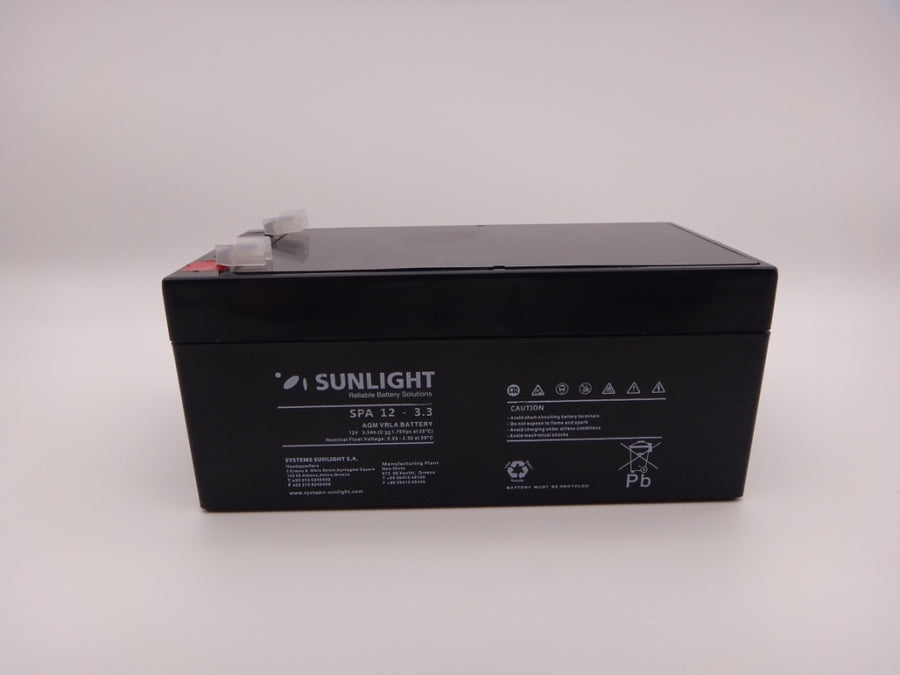 Sunlight 12V 3.3Ah acumulator stationar VRLA AGM SPA 12-3.3