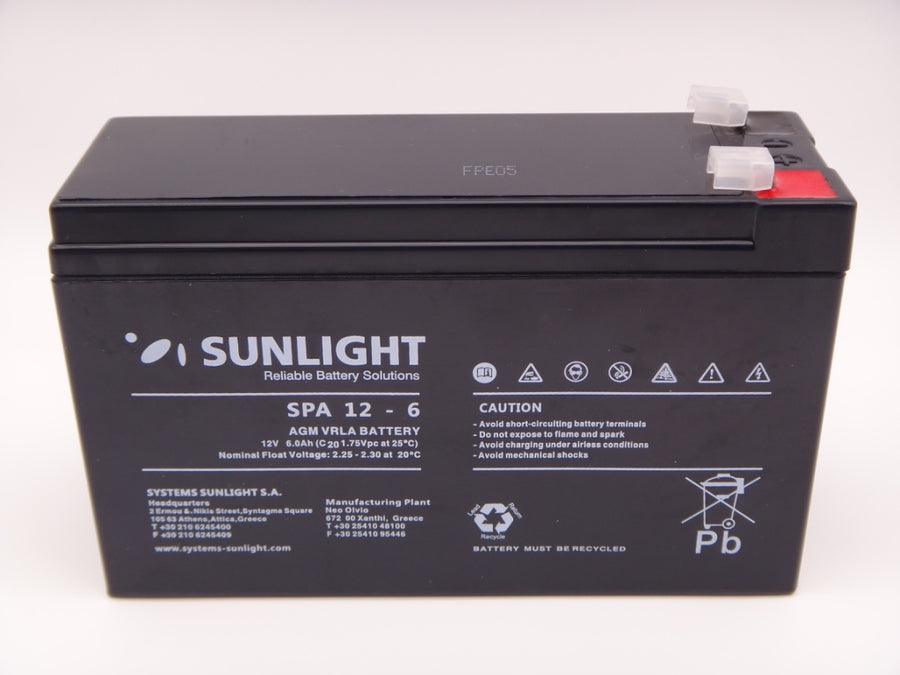 Sunlight 12V 6Ah acumulator AGM VRLA SPA 12-6 slim