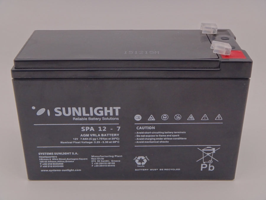 Sunlight 12V 7Ah acumulator AGM VRLA SPA 12-7 F2