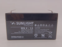 Sunlight 6V 1.3Ah 97mm x 24mm x 52mm baterie AGM VRLA SPA 6-1.3